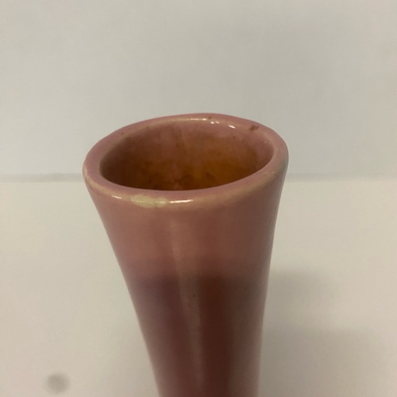 Brush McCoy Bud Pink Vase , small chip on top - Picture 3 of 8